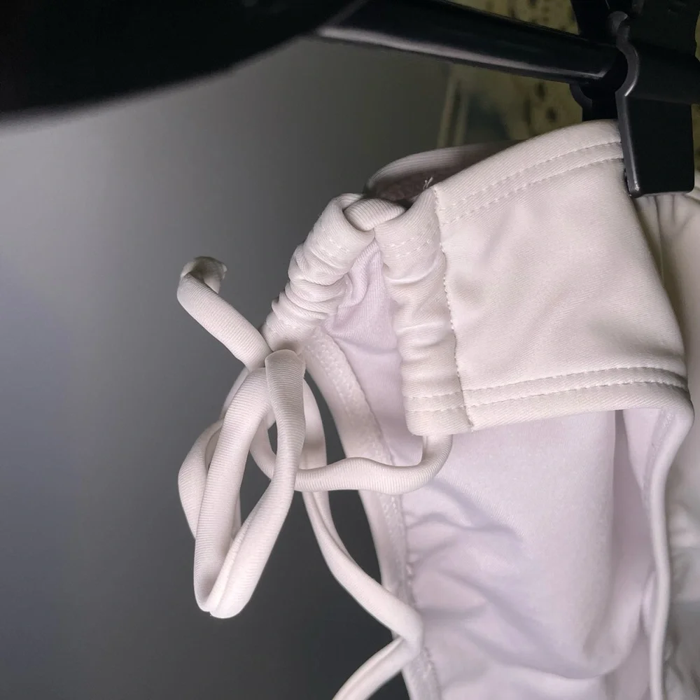 H2OH White Bikini Bottom with Side Ties